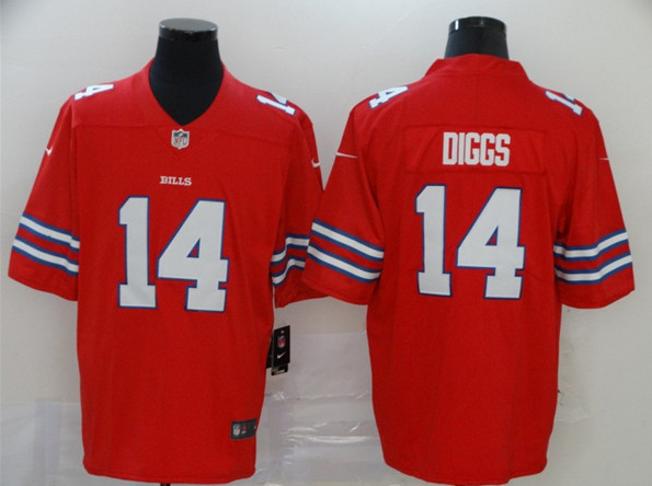 Men's Buffalo Bills #14 Stefon Diggs Red Vapor Stitched Football Jersey